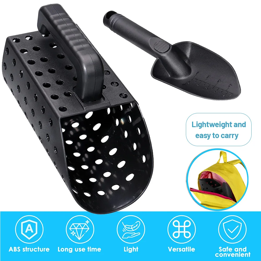 

Устойчивый к ржавчине компактный сито для обнаружения металла, универсальный ручной совок для песка, лопата, аксессуары для обнаружения металла для пляжа на открытом воздухе