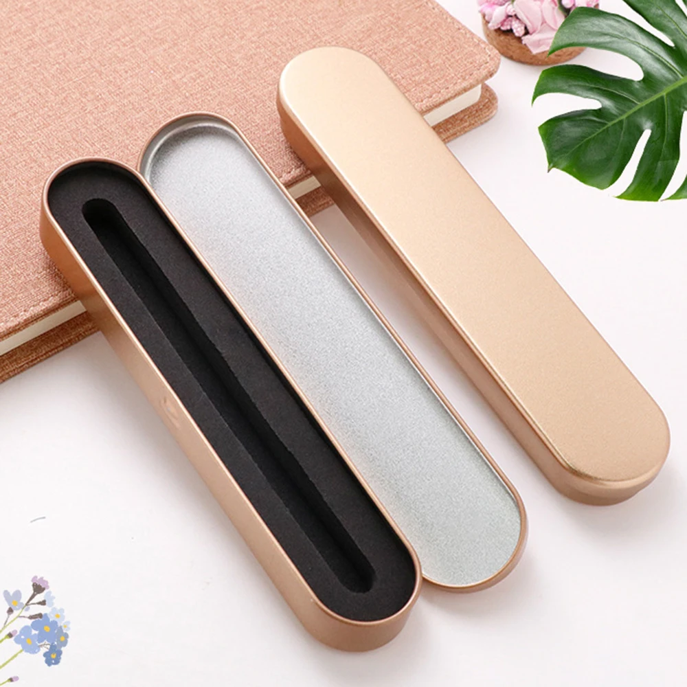 Pen Case Stationery Box Pencil Box Tin Metal Pencil Case Storage Box Office School Kids Student Multifunction Storage Box Gifts