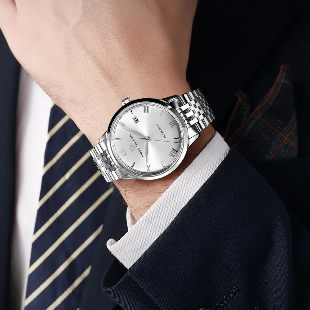 PAGANI DESIGN PD-1759 Leather watch Men Luxury Automatic Mechanical Wristwatch Sapphire Glass Waterproof Date Business Watch