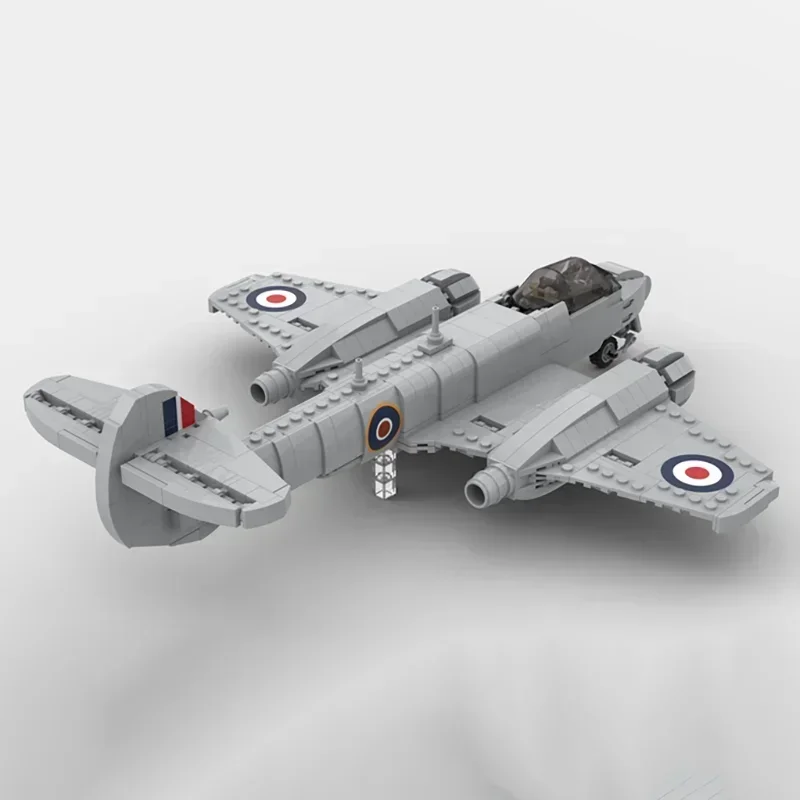 Militär Modell Moc Bausteine Maßstab 1:35 Meteor F Mk.4 Kämpfer Technologie Blöcke Geschenke Weihnachten Spielzeug DIY Sets Montage
