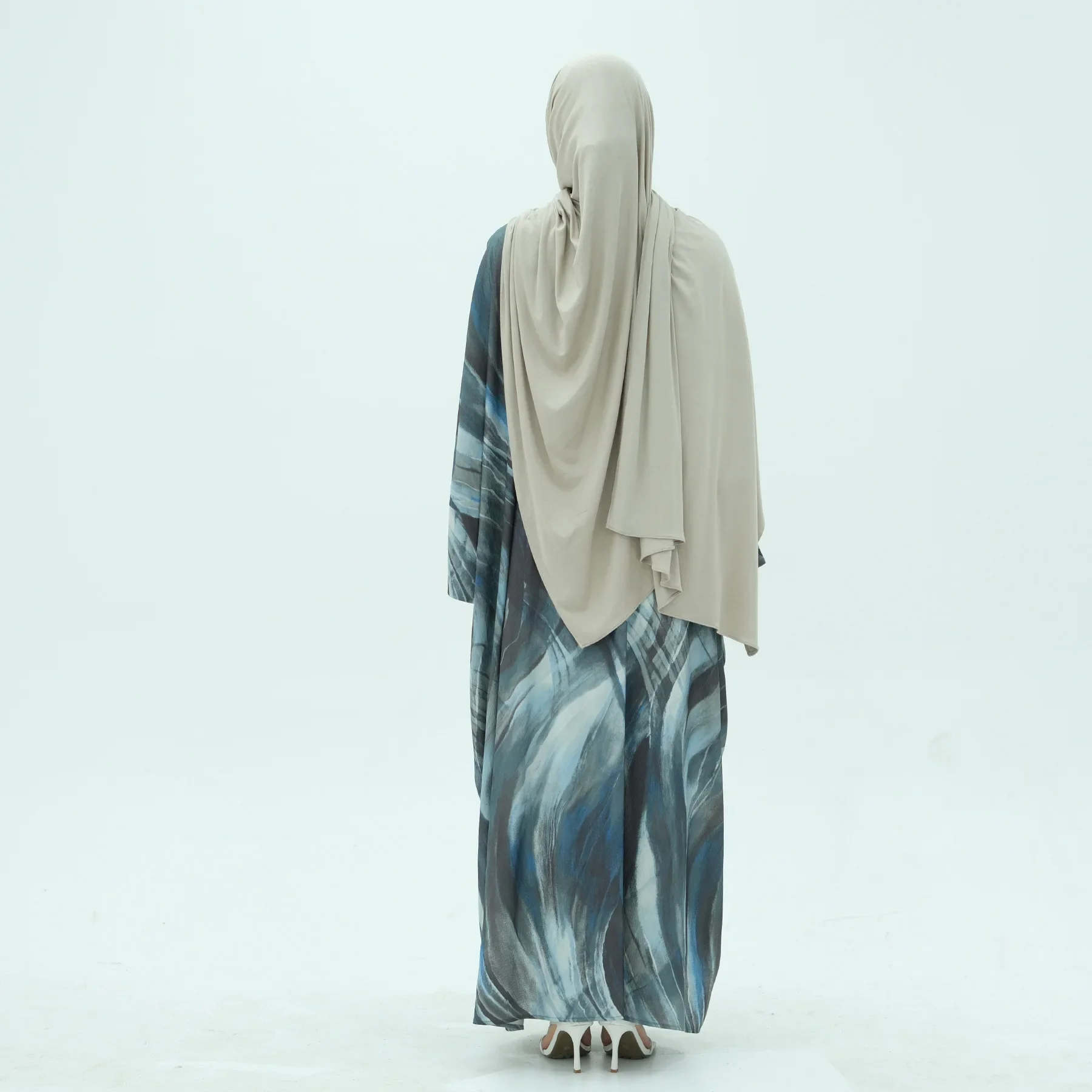 Print Open Abaya Cardigan Muslim Party Dress for Women Ramadan Eid Kaftan Abayas Arabic Robe Dubai Islam Vestidos Jalabiya 2025