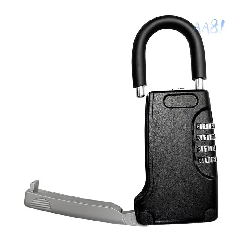 

AA81-Key Lock Box Outdoor With Code Wall Mount 4 Digits Combination Lockbox For Spare Keys Outside For Home, Office, Garage