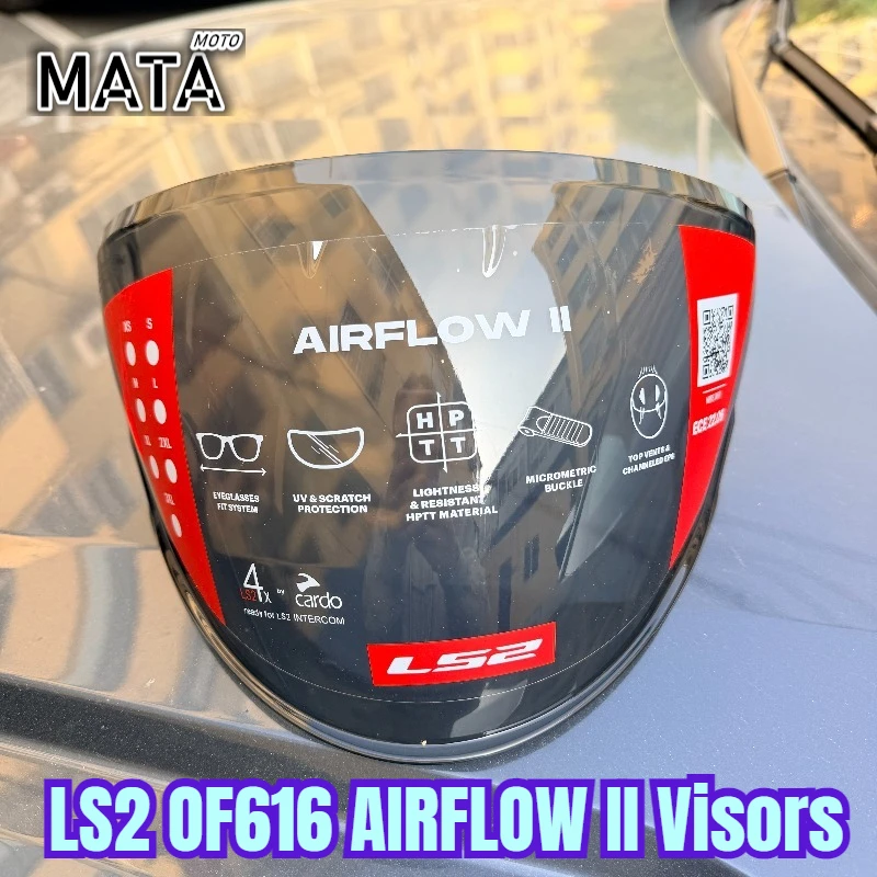 Moto Replacement Lens LS2 Helmet Shield for OF616 AIRFLOW II Half Face Motorcycles Helmet Visor Windshield Anti-UV Capacete Moto