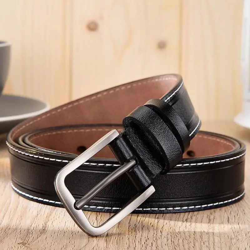 

Classic Women's Belt Fashion All-match Women Genuine Leather Belt Casual Alloy Pin Buckle Retro Pure Cowskin Women's Jeans Belts