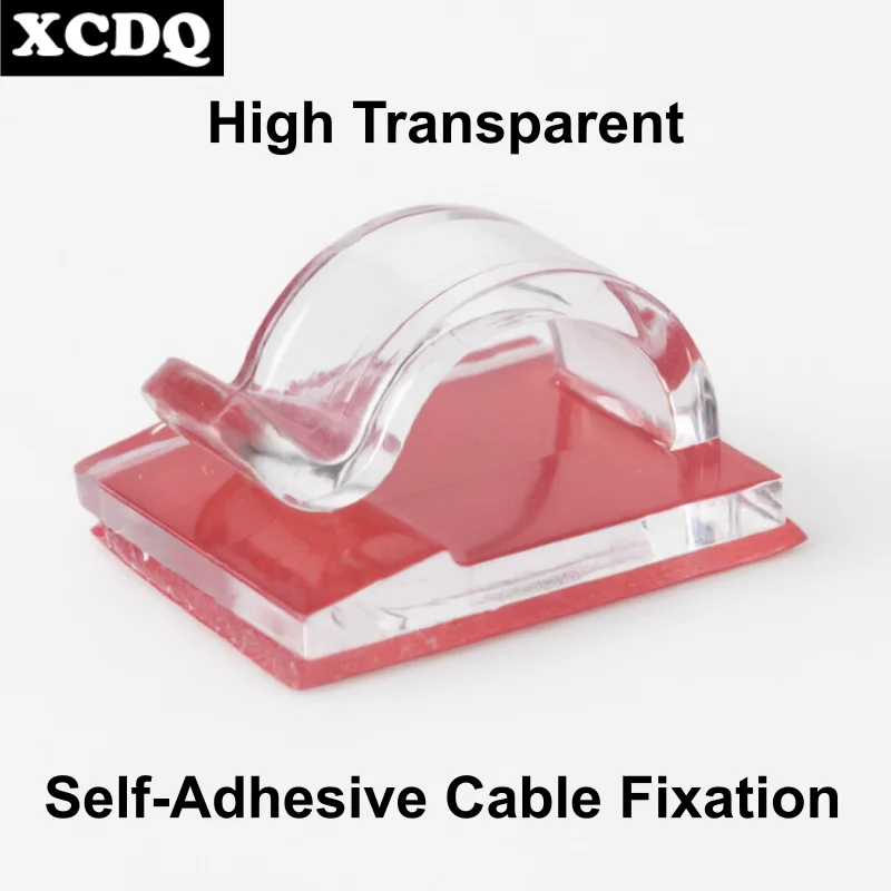100Pcs Self Adhesive Cable Clips Wire Holder Organizer Cord Management Fixed Clamp Winder for Desk Car Wall USB Charging