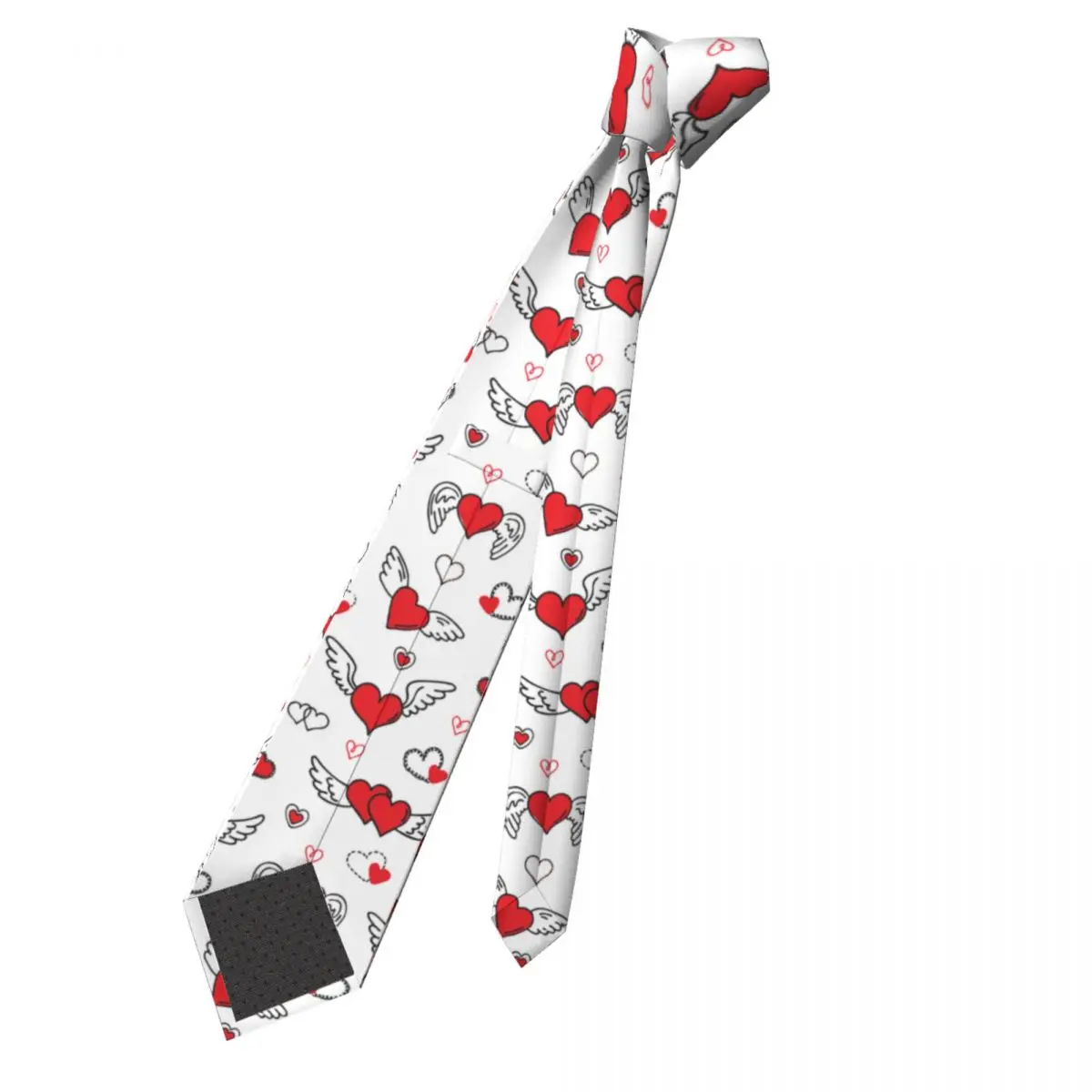 Valentines Day Love Pattern Necktie Men Casual Polyester 8 cm Narrow Neck Ties for Mens Accessories Cravat Gift