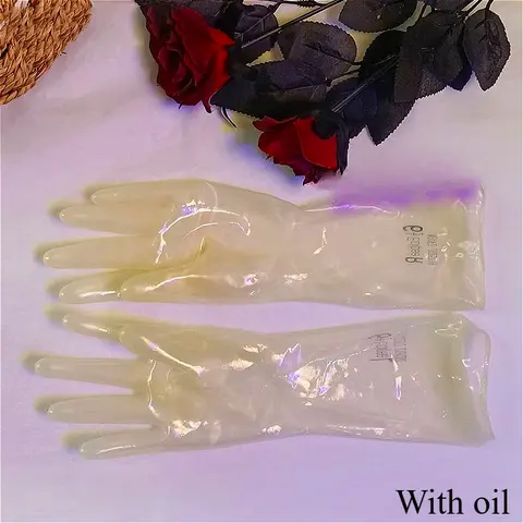 Latex Gloves Ultra-thin Transparent Rubber Finger Gloves Adult Unisex Sexy Lingerie Accessories High Elasticity Tight Fitting
