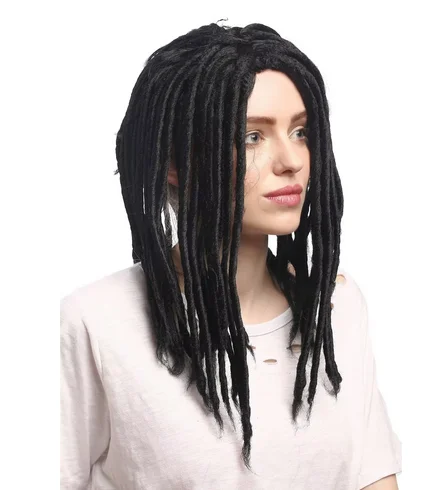 Peluca Mujer Hombre Carnaval Dreadlocks Rasta Reggae Rastafari Negro