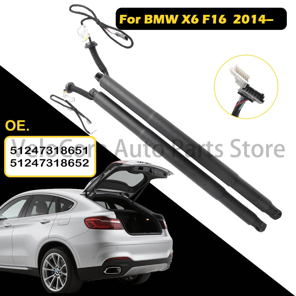 

Precision Fit 51247318651/51247318652 Trunk Supports for X6 F16 - Matched Pair, OEM-Level ,Quiet & Rustproof