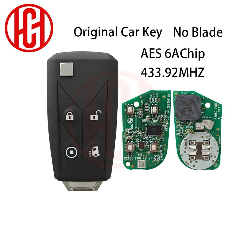 Original Remote Car Key AES 6A Chip 433.92MHZ 4Buttons For Renault Trucks Original Remote Car Key No Blade Key 4Buttons