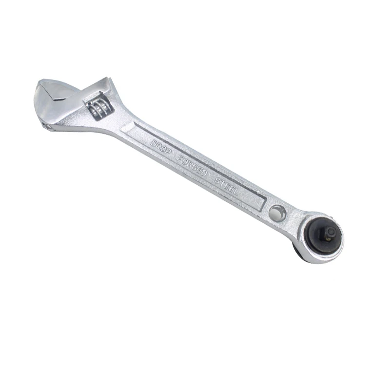 1PC Adjustable Large Openin Wrench long Handle Universal Spanner Carbon Steel Mechanical Workshop  Repair  Both Ends Wrench Tool