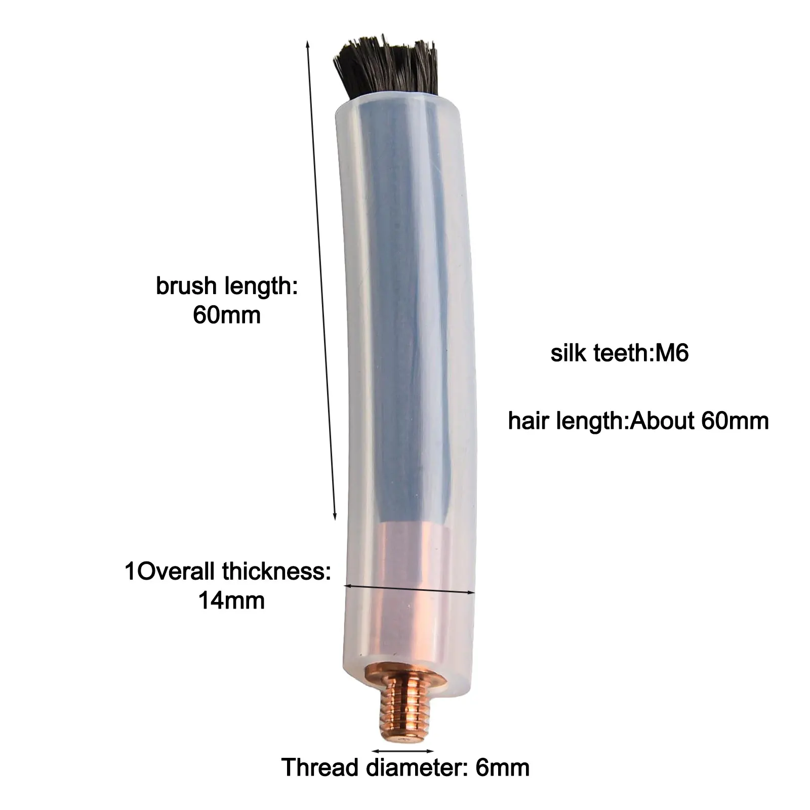 1pc Pickling Brush Carbon Fiber Weld Cleaning Brush M6/M8/M10 Cover Cleaning Tool Weld Cleaner Weldseam For WIG MIG MAG TIG