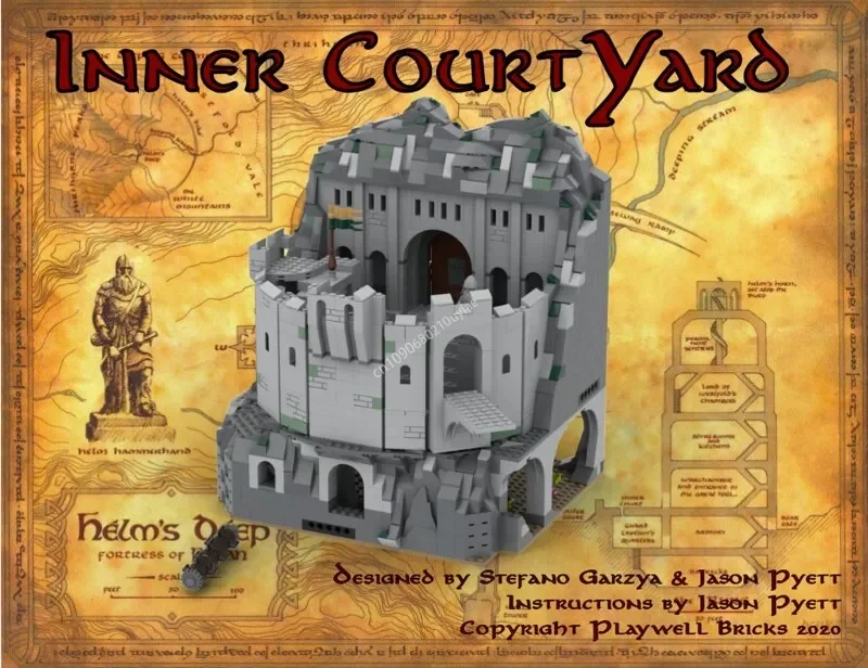 6189pcs Moc Lorded of The Ring Movie Helms Diepe UCS Schaal Modulair Model Bouwstenen Diy Creatieve Kinderen verjaardagscadeau