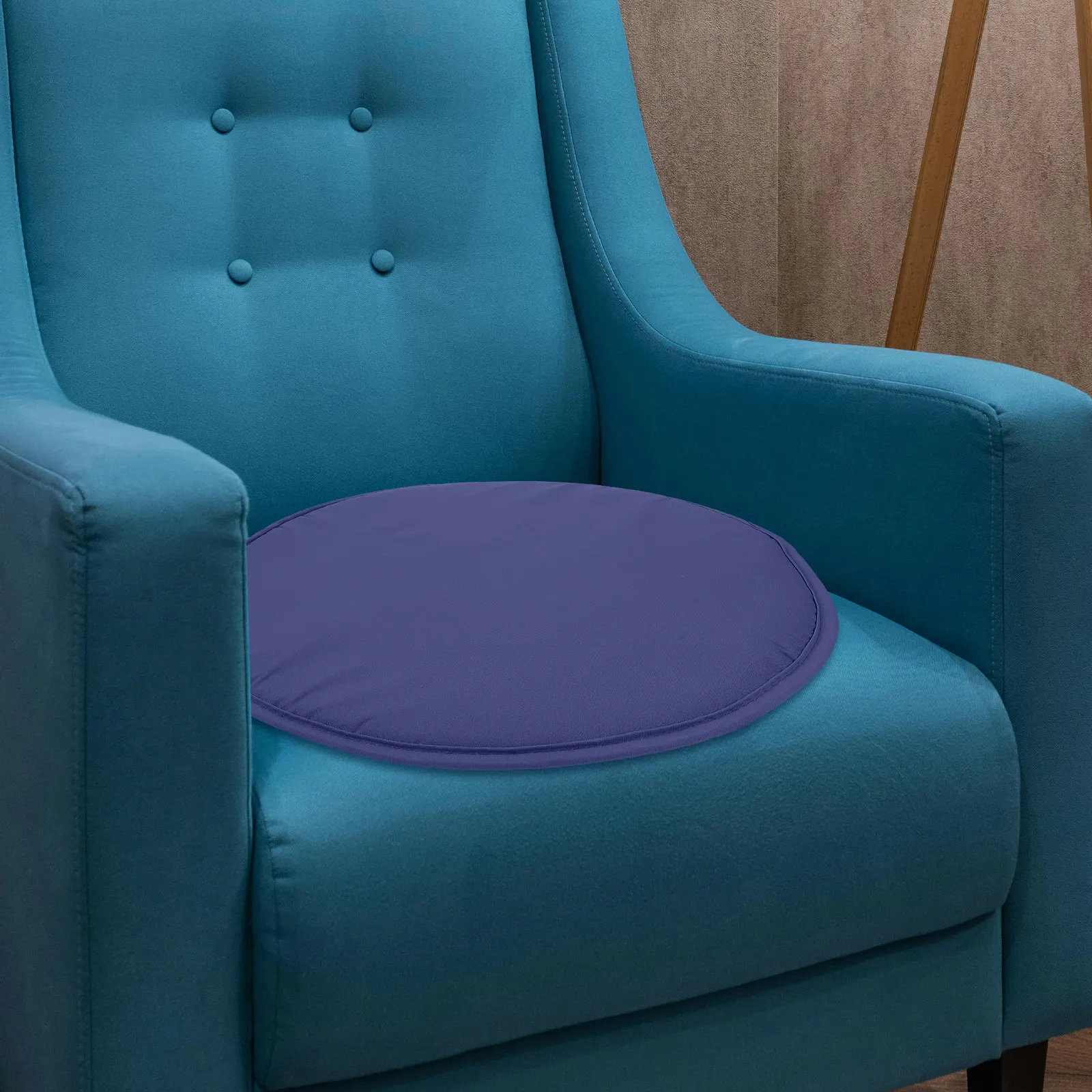 2Pcs Premium Round Sponge Seat Cushions Thick Comfort Pad for Round Chairs Barstools Bistro Stools Ties Modern