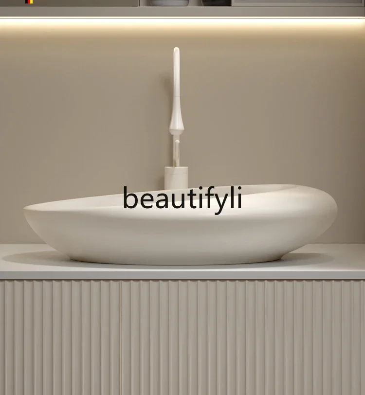 Stage art washbasin special-shaped washbasin pool bathroom personalized washbasin oval