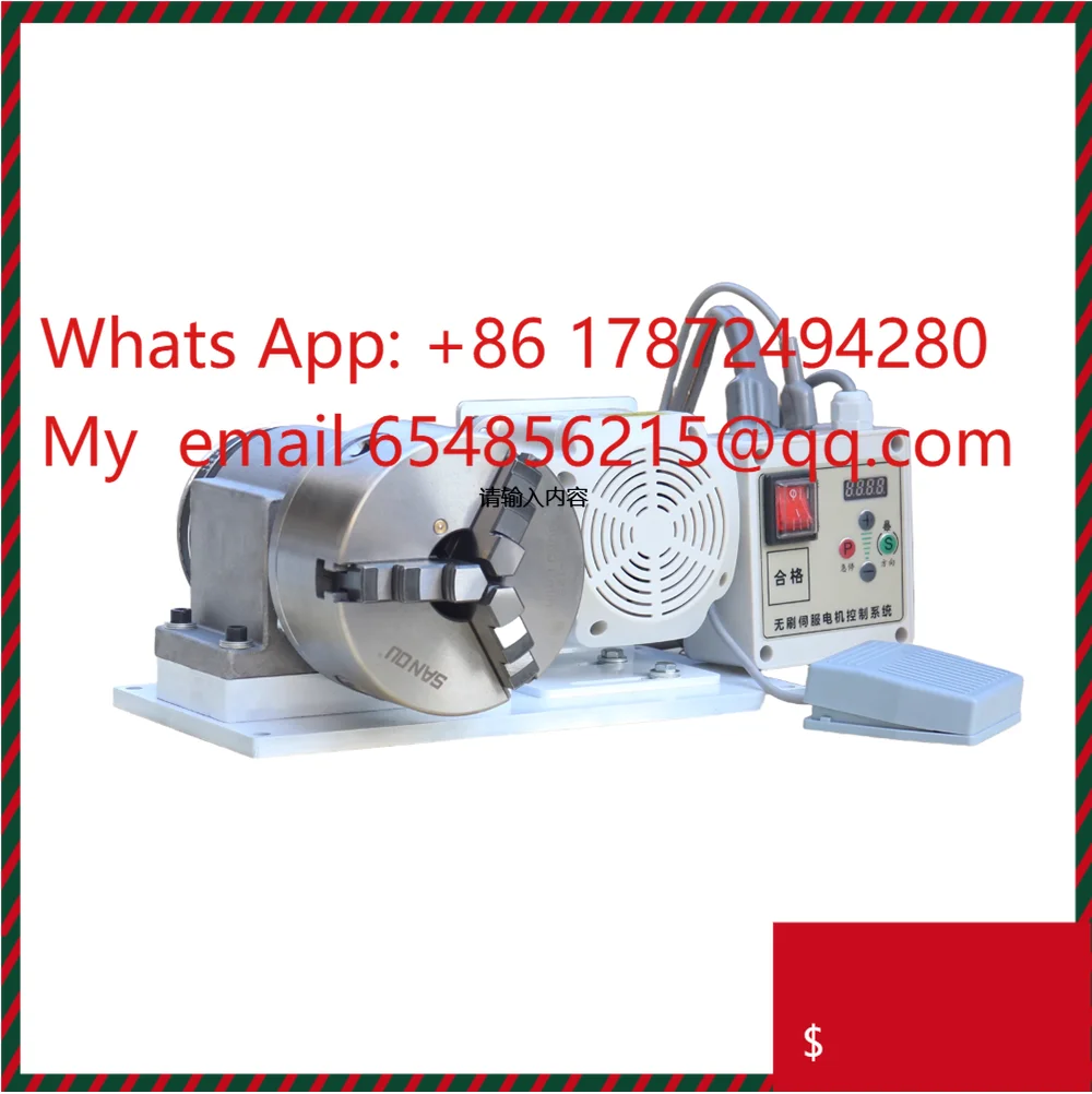 Adjustable Speed Motor Three‑Jaw Chuck Lathe Head Assembly for Mold Core Polishing