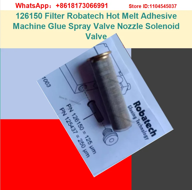 126150 Filter Robatech Hot Melt Adhesive Machine Glue Spray Valve Nozzle Solenoid Valve