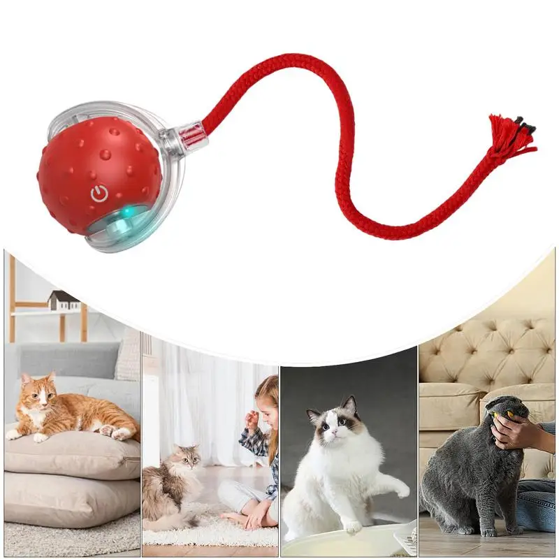 Bola de brinquedo interativa para gatos, bola recarregável para animais de estimação, bola móvel ágil inteligente, bola de rolamento recarregável, bola de rolamento para animais de estimação para gatos