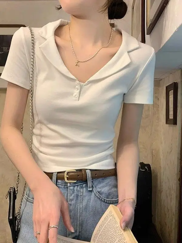 ピュアカラー ショルダーレングス オルトスベ レディース Tシャツ 夏用 Sサイズ プリーツウエスト オルト露出鎖骨トップ