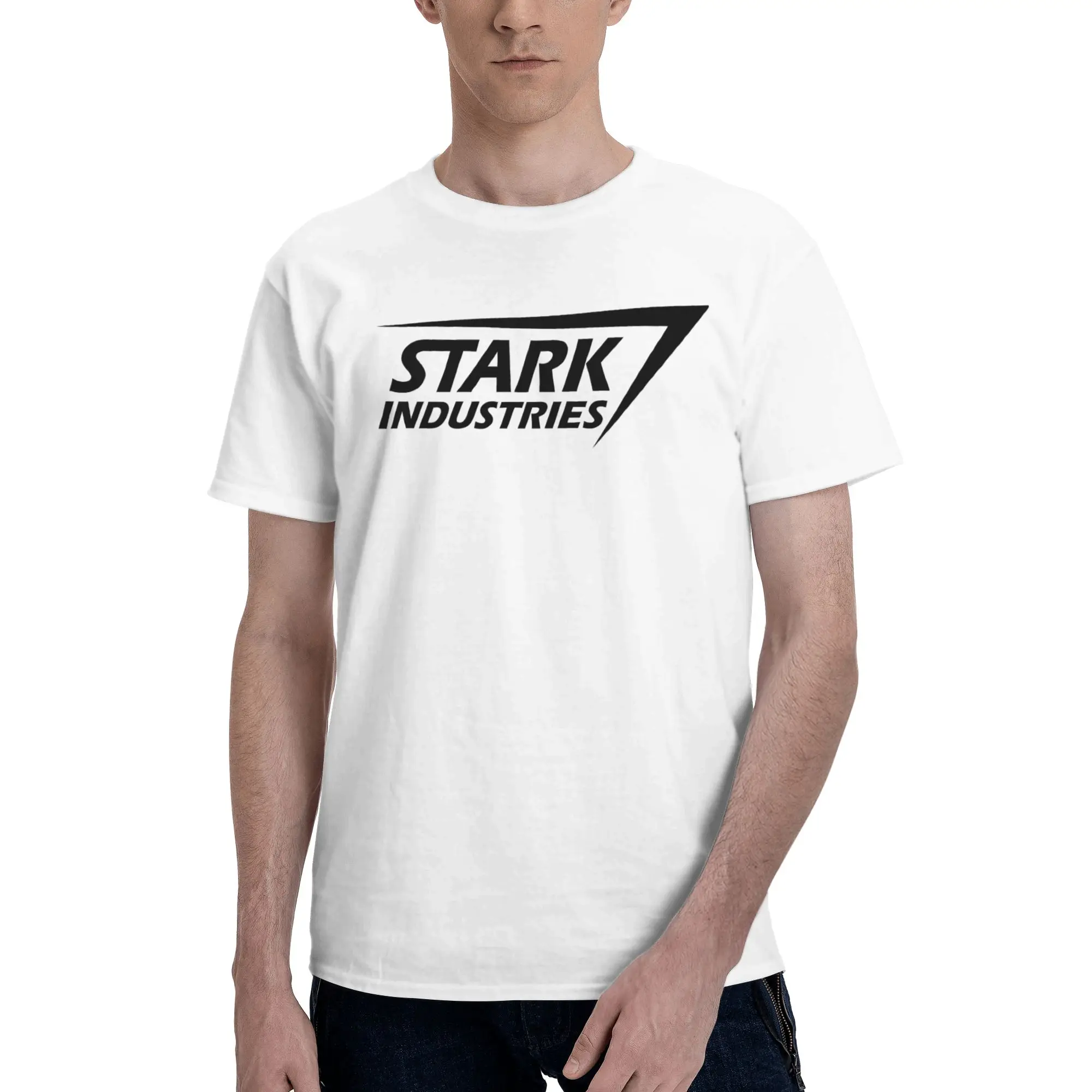 STARK INDUSTRIES Soft And Glutinous Reversible T-shirt Retro Sports Cotton Tee