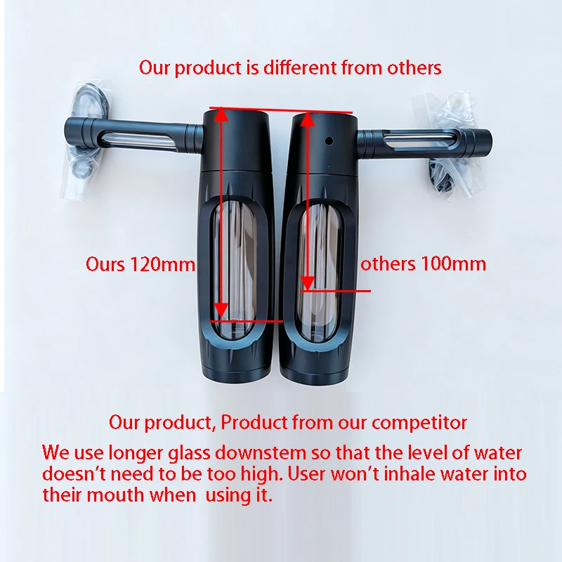 6″ Metal Aluminum Glass Bubbler Water Pipe Mini Smoking Bottle Portable Hookah Shisha Tube Filter (Ship within 24 hours) view 3