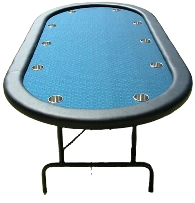 84 Inch Folding Poker Table With Folding Steel Leg