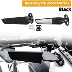 For Yamaha YZF R1 R3 R6 Honda CBR300 CBR600 Kawasaki NINJA ZX6R Adjustable Side Mirrors Rearview Wind Wing Mirror