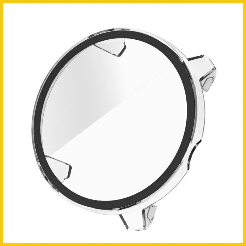 واقي شاشة بغطاء صلب من البولي كربونات مضاد للخدش مع زجاج مقسى مدمج لأجهزة تتبع اللياقة البدنية، جهاز يمكن ارتداؤه خفيف الوزن