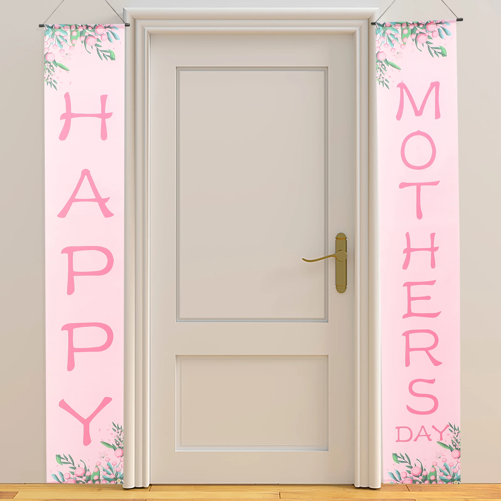 

Mother's Day Banner Party Decoration Polyester Hanging Wall Favors Family Flower Festive Atmosphere Gift nament
