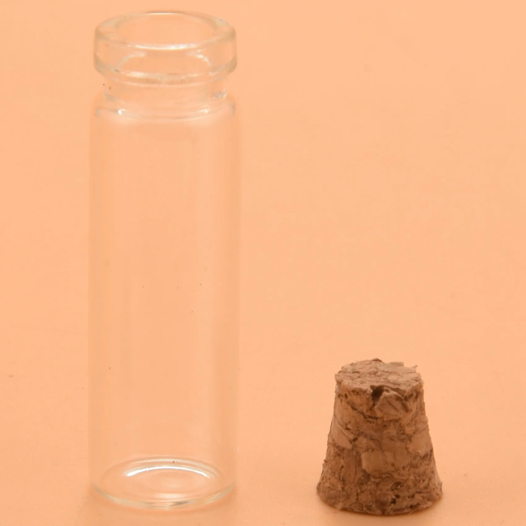 AC23-20Pcs 11X32mm Tiny Mini Empty Clear Cork Glass Bottles Vials 2Ml