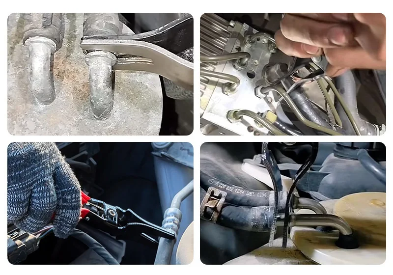 Professionelle Schlauchklemmenzange - Werkzeugset zum Trennen und Entfernen von Kraftstoffleitungen für Autoreparaturen – Detail 7