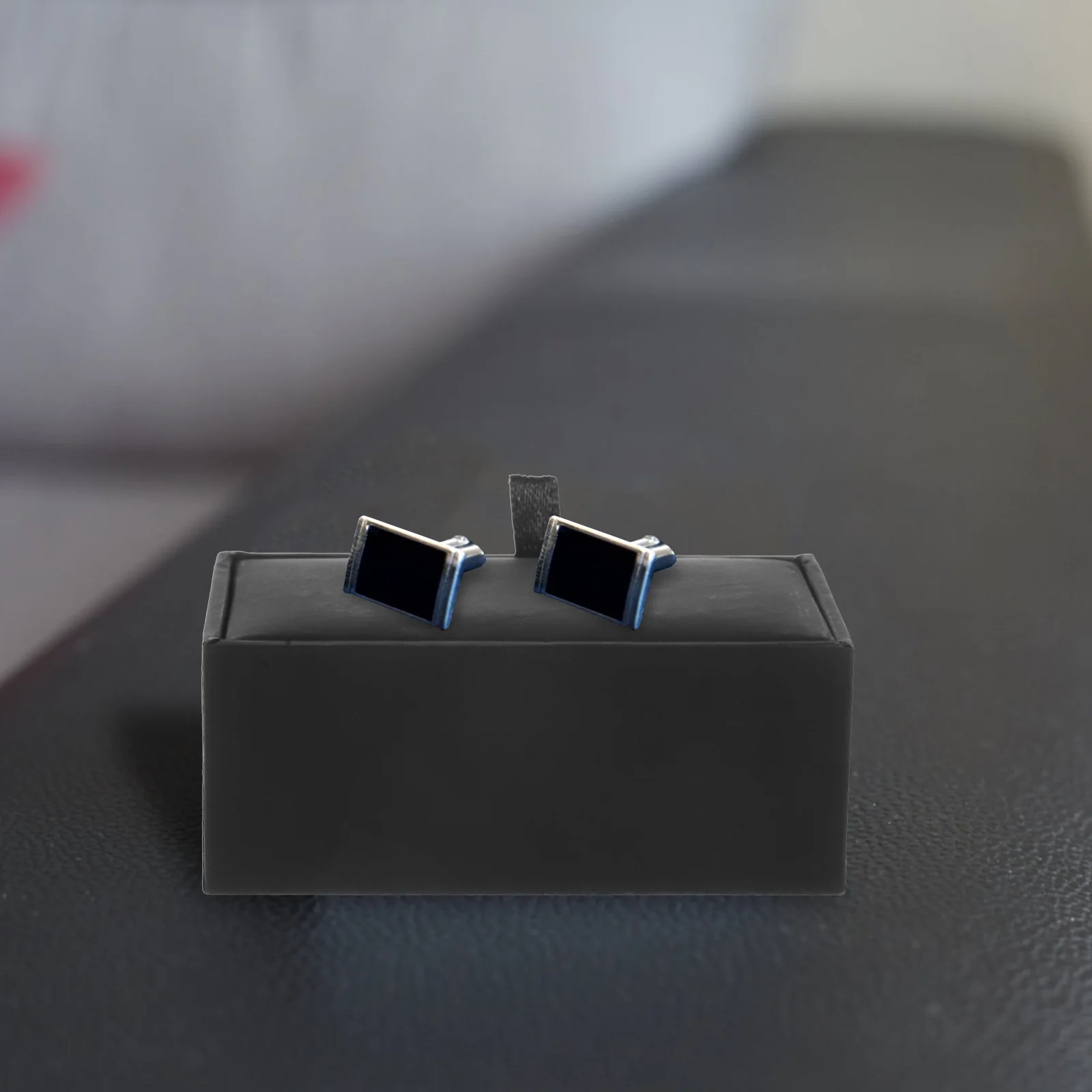 

Black Cufflinks Box Sleeve Button Storage Case For Men Women Jewelry Gift Packaging Travel Organizer Small Box