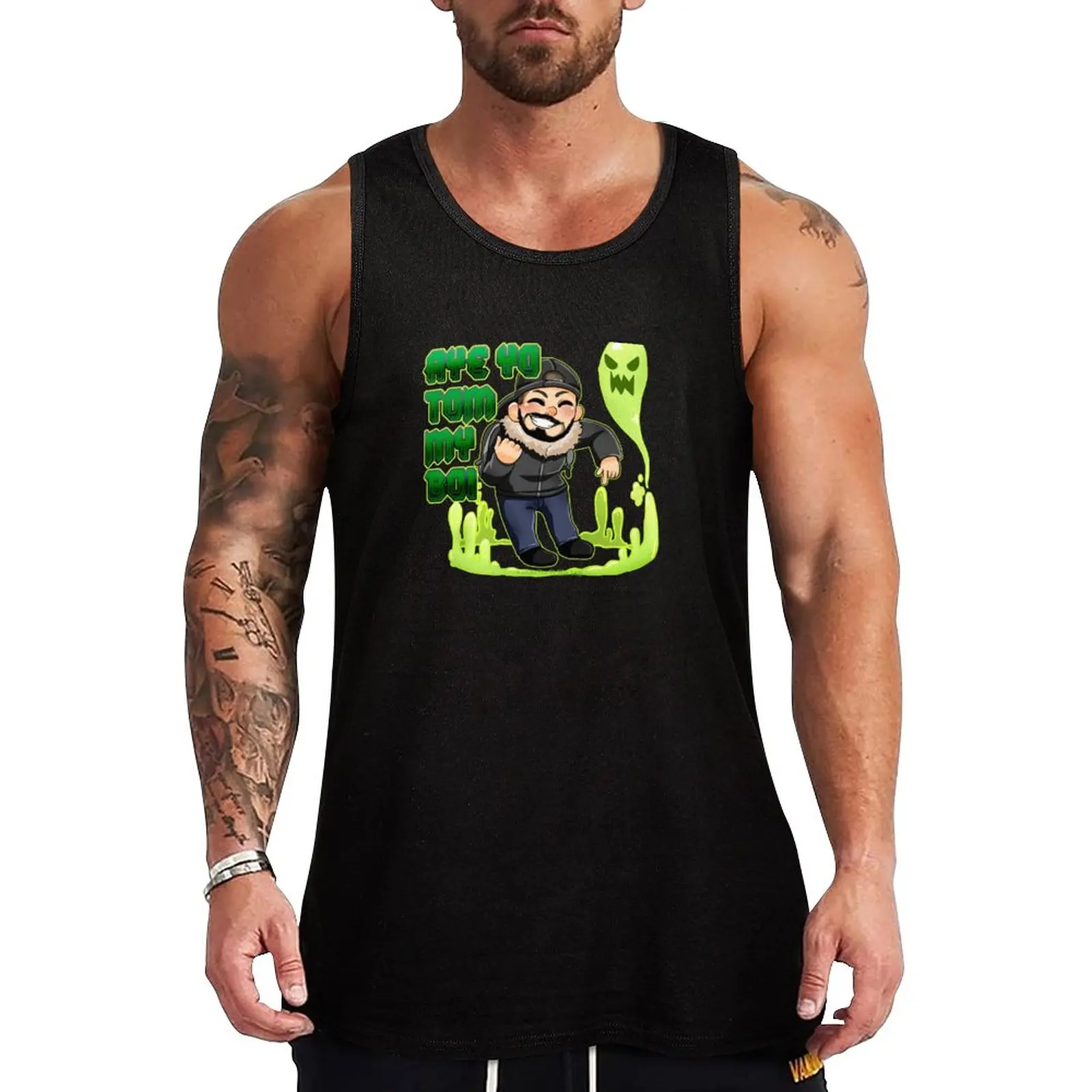 

AYE YO TOM MY BOI! -Moe Sargi Tank Top Men's summer vest bodybuilding for men Men's tops