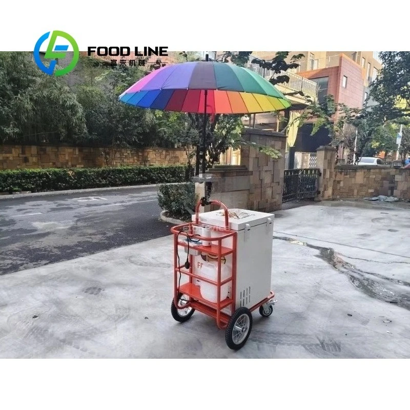 Customized Europe Standard Mobile Street Ice Cream Vending Cart Built-In Freezer Commercial Outdoor Ice Cream Selling Equipment