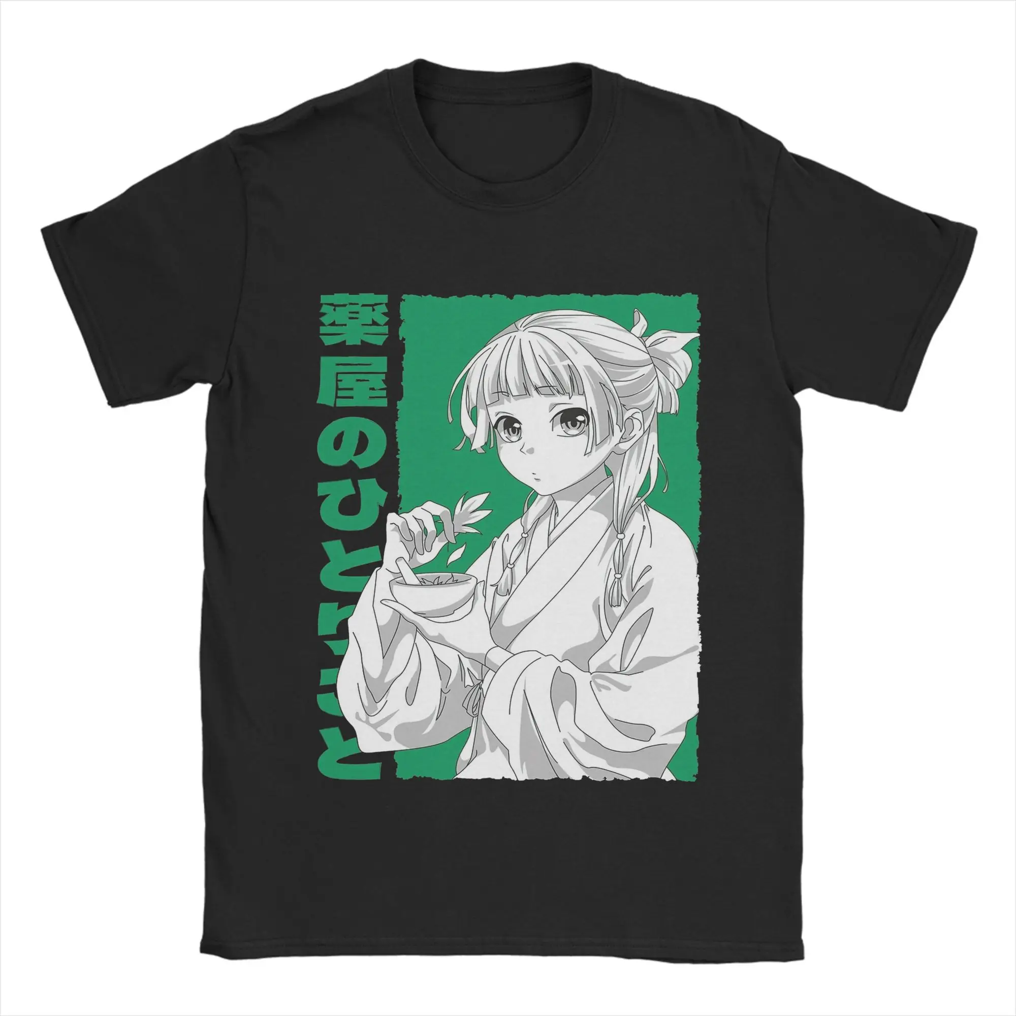 Kusuriya no Hitorigoto تي شيرت الرجال Maomao خمر 100% القطن تيز الياقة المستديرة قصيرة الأكمام تي شيرت بلايز كلاسيكية