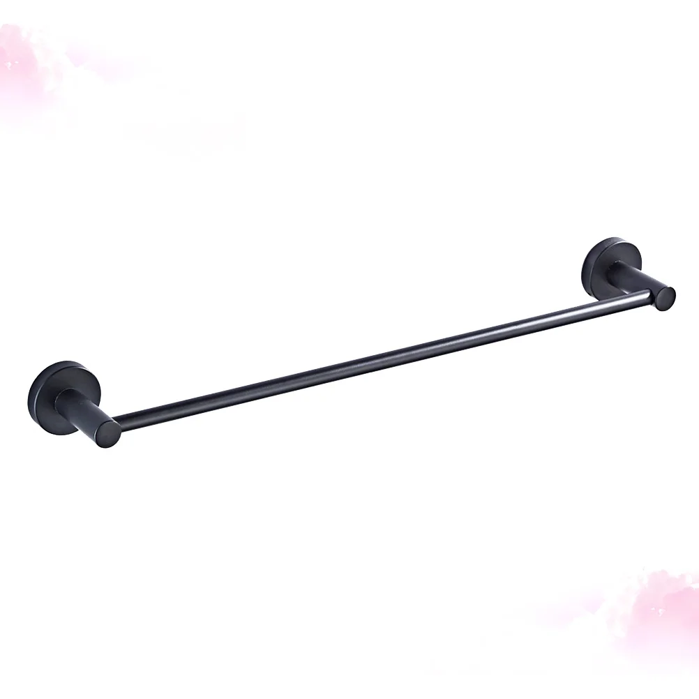 

50cm Single Copper Towel Hanger Wall Mounted Round Base Rustproof Holder for Bathroom Kitchen Round Base Single Towel Rack