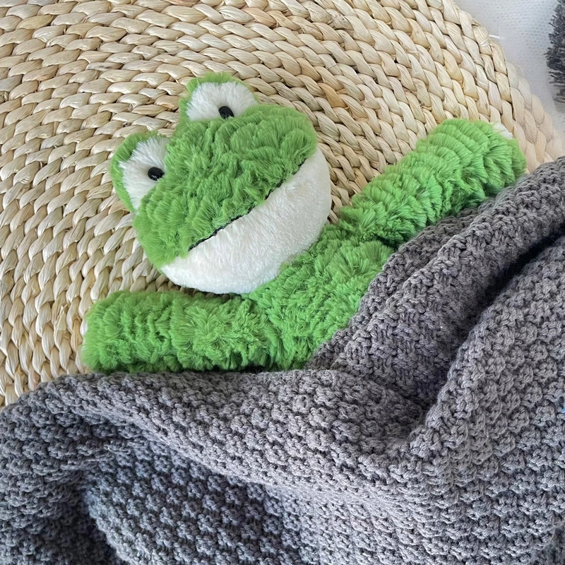 25cm pelzige Frosch puppe Stofftier niedlich lächelnd Frosch Plüsch tier Schlaf Plüschtiere beschwichtigen Geschenke für Mädchen