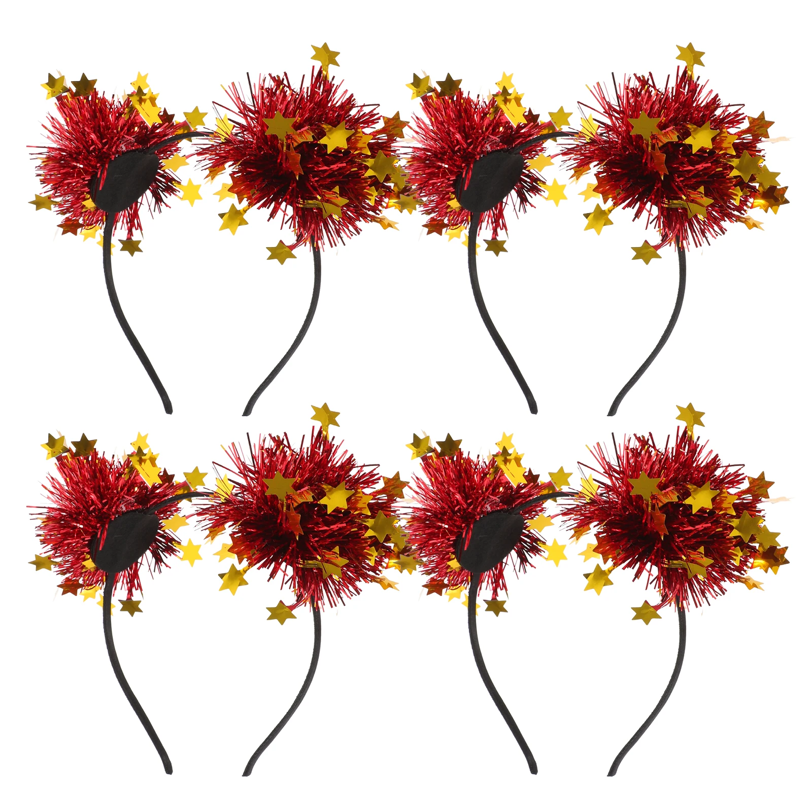 

4 Pcs Girl Hair Accessories Headband Women Girls Party Wedding Accessories Red Glitter Hairbands Stylish Lightweight