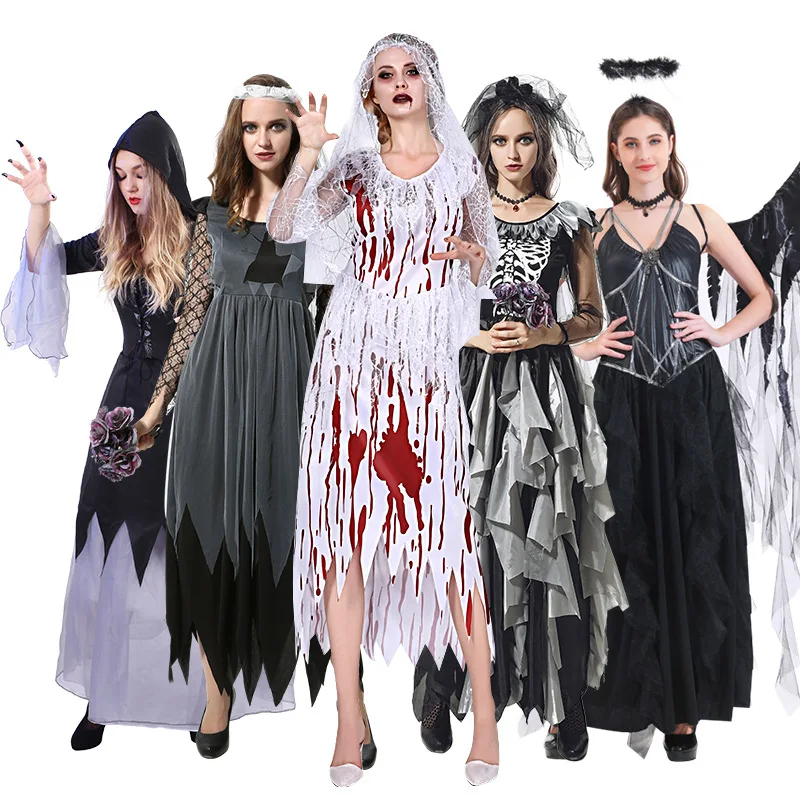 أزياء الهالوين الساحرة اللص Princ Dr النسائية Ele Gothic Sle قطعة واحدة ملابس الخريف Faion للسيدات