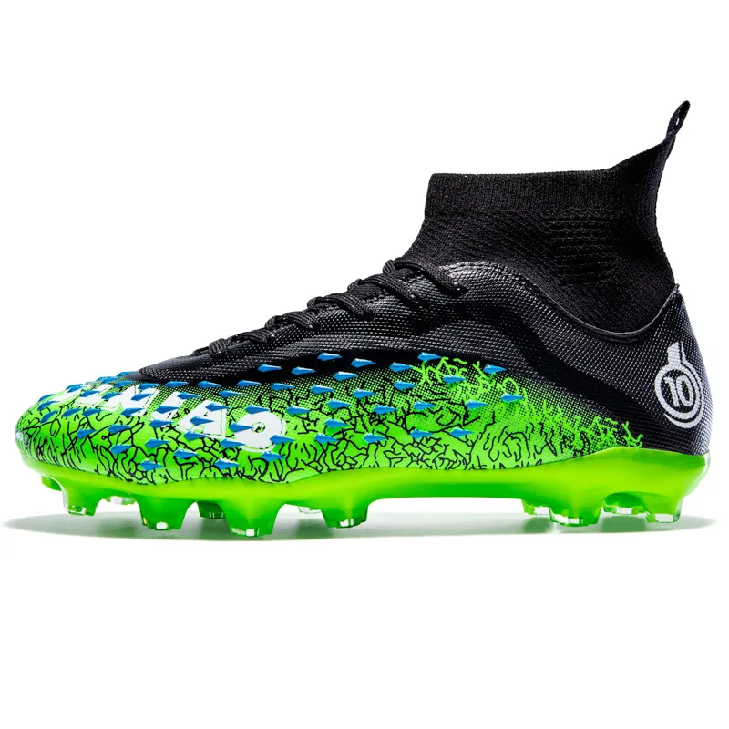1 Pair Men's Soccer Shoes for  Wear-resistant Anti-slip Long&Broken Studs Sneakers for Outdoor Grass MatchStudents&Adults