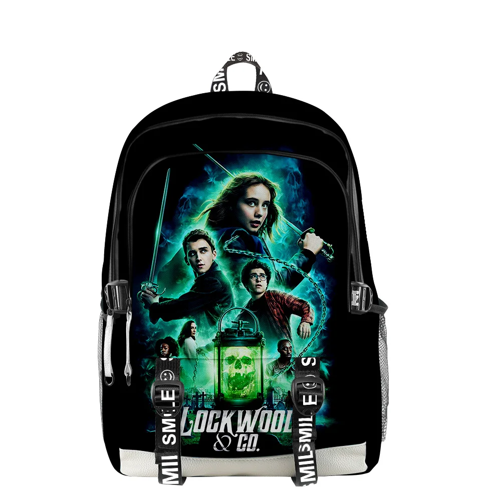 

Lockwood & Co Tv Show 2023 New Zipper Backpack School Bag Unique Daypack Traval Bag Oxford Cloth