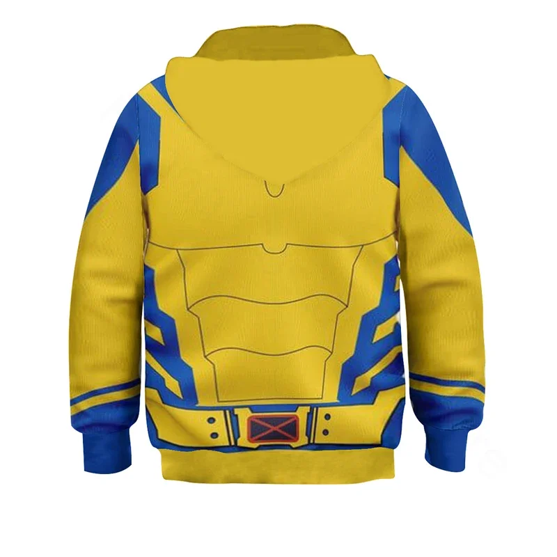 SN55Girl Deadpool 3 تأثيري هوديي ولفيرين بنين خارقة ثلاثية الأبعاد البوليستر هالوين سترة رقيقة Deadpool زي ملابس رياضية @ 54WE