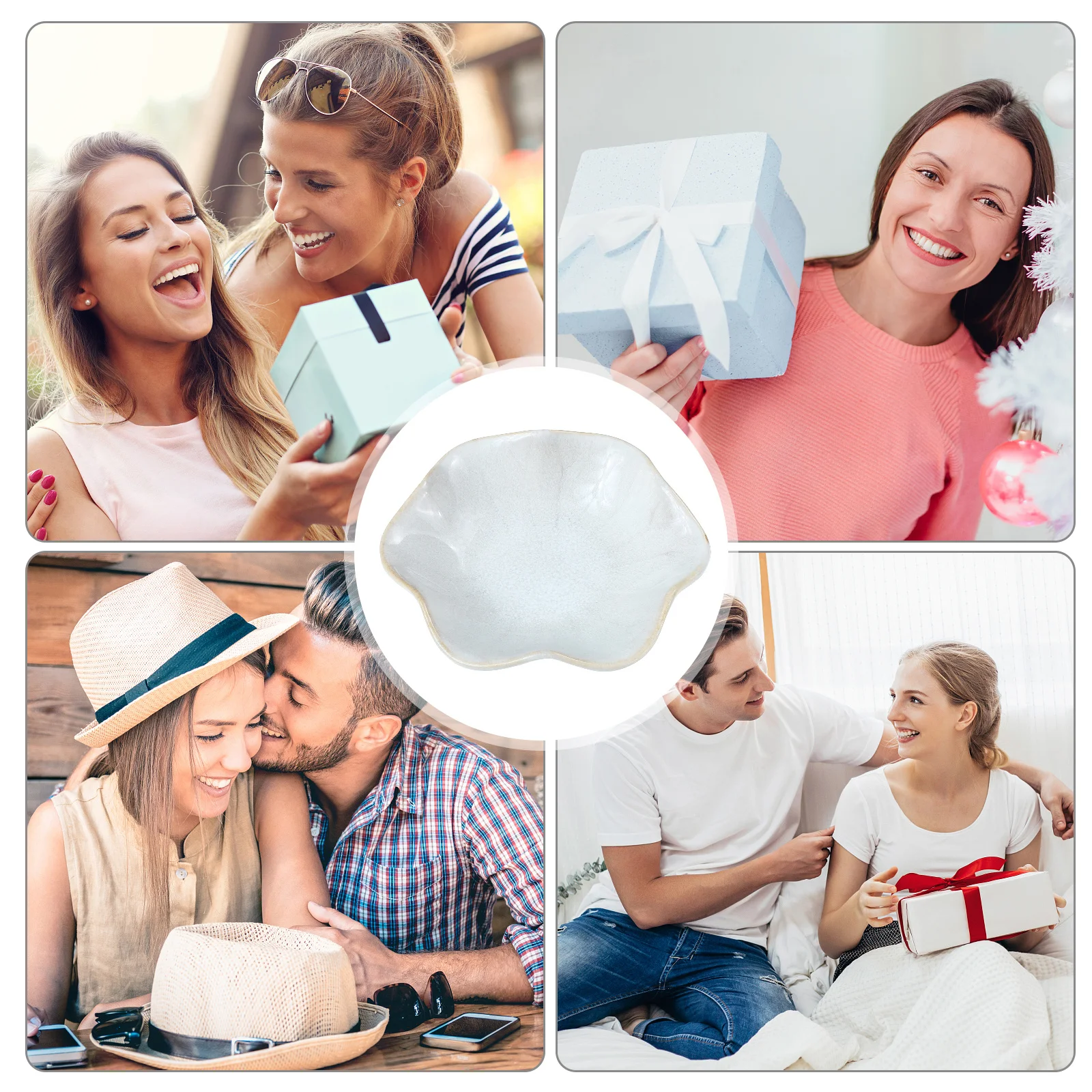 

Ceramic Jewelry Plate Organizer Durable Lotus Leaf Dish for Home Decor Necklace Bracelet Storage Display Jewelry Plate