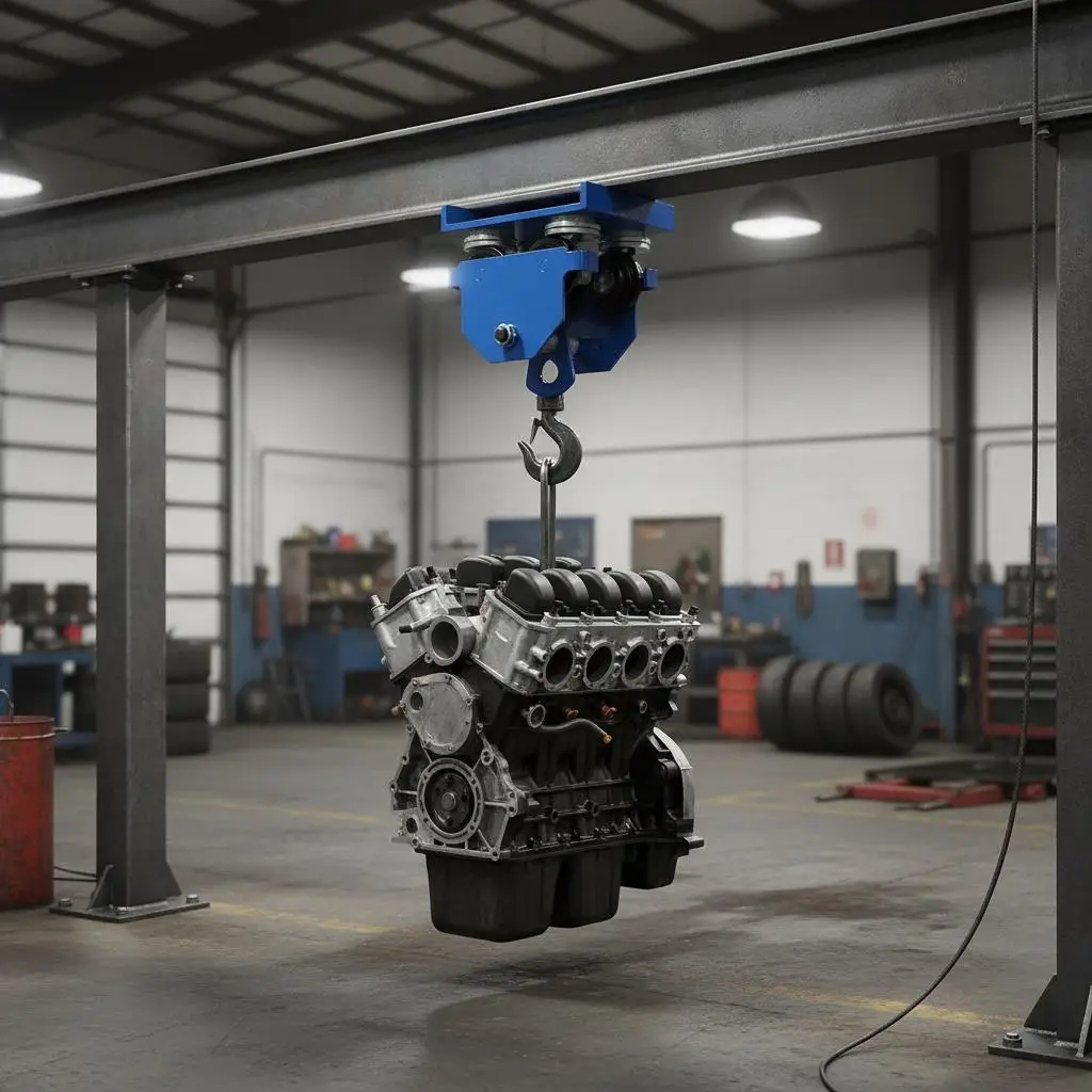 

Подъемник для балок-балоковозов грузоподъемностью 0,5 тонны для склада, фабрики, цеха, с двойными колесами, регулируемой шириной от 2,5 до 5,5 дюймов, усиленный.