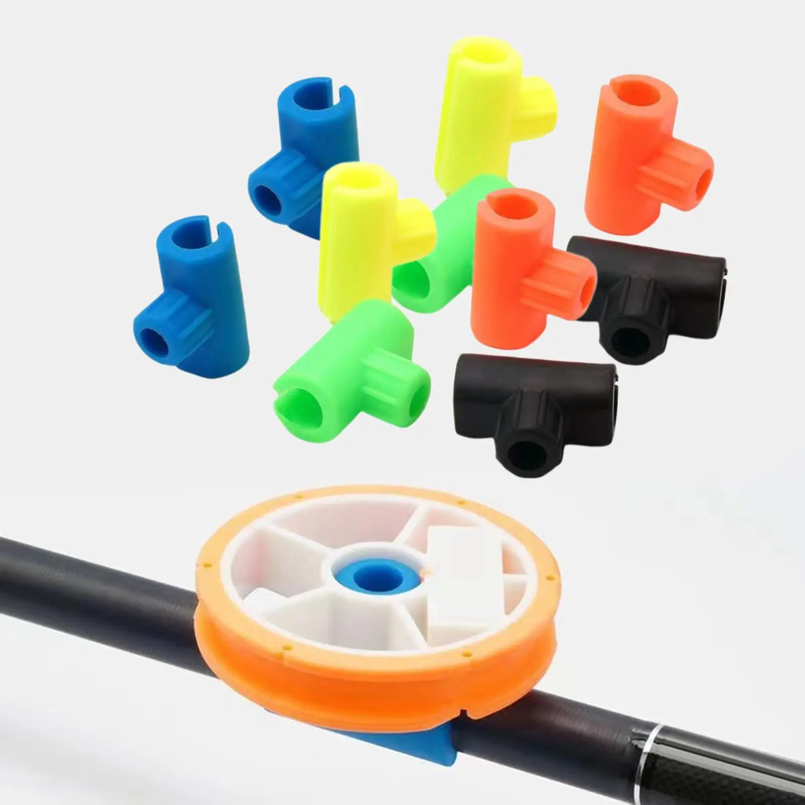 10x Fishing Line Bobbin Connector Tool Soft Rod Connector Clip for Fishing
