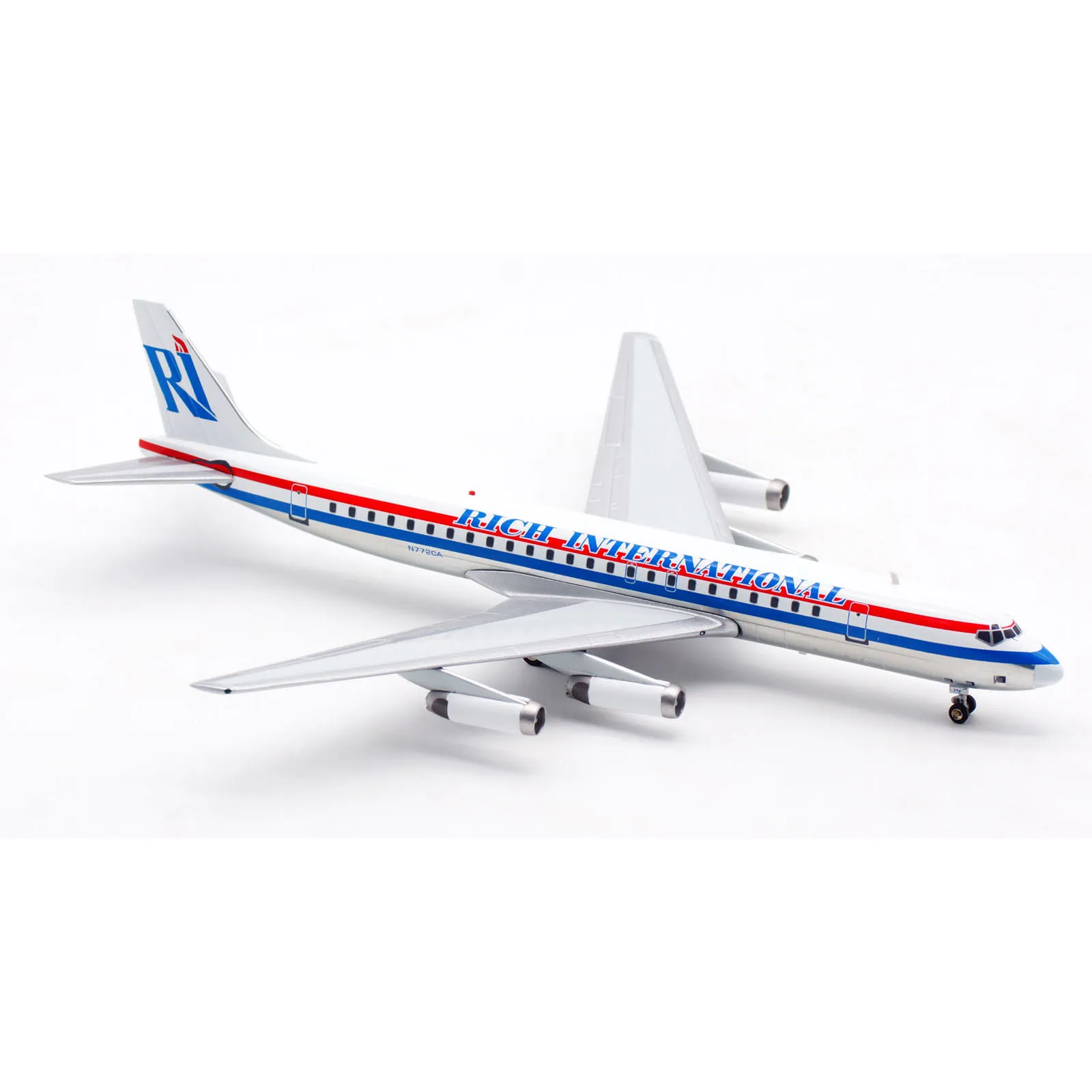 INFLIGHT aereo da collezione in lega muslimex 1:200 ricco internazionale McDonnell Douglas DC-8-62 Diecast Aircraft Model N772CA