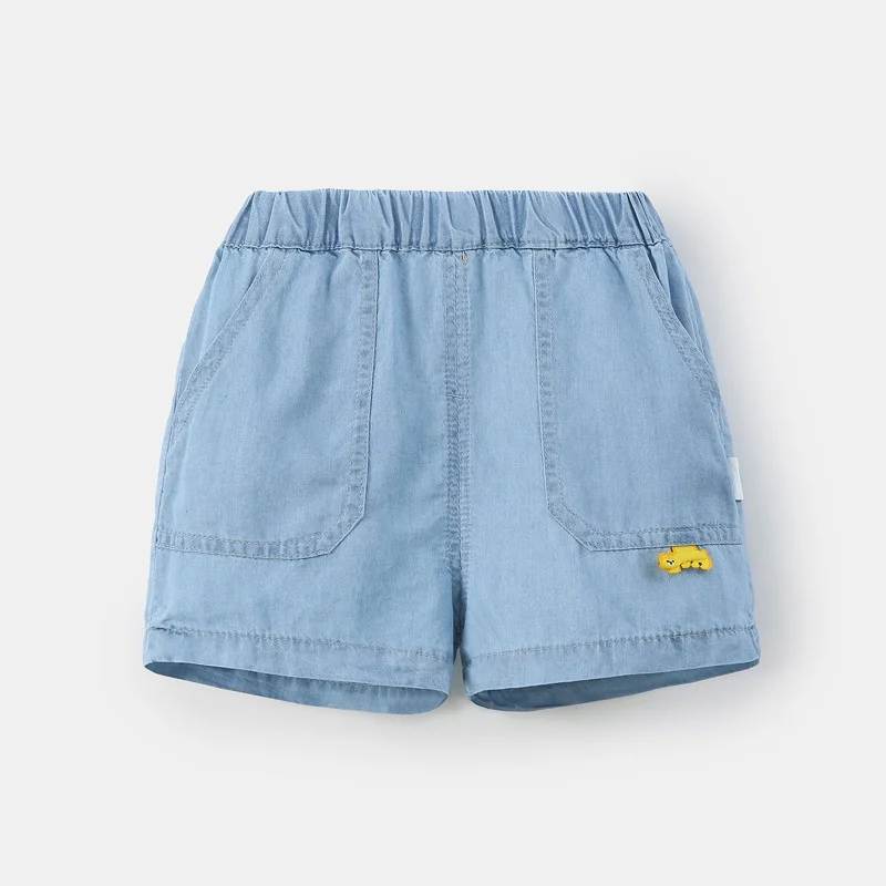 2026 Summer Baby Boys Thin Denim Shorts Elastic Waist Children Girl Short Pant Loose Casual Kids Breathable Daily Short Trousers