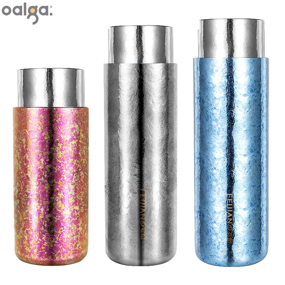 Pure Titanium Office Water Cup Crystal Diamond High-end Vacuum Flask Double-layer Health Stuffy Cup Pure Titanium Vacuum Flask