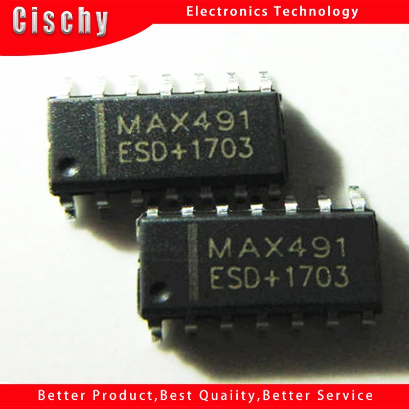 

10PCS/lot MAX491ESD MAX491 MAX491ESD+T SOP-14 In Stock