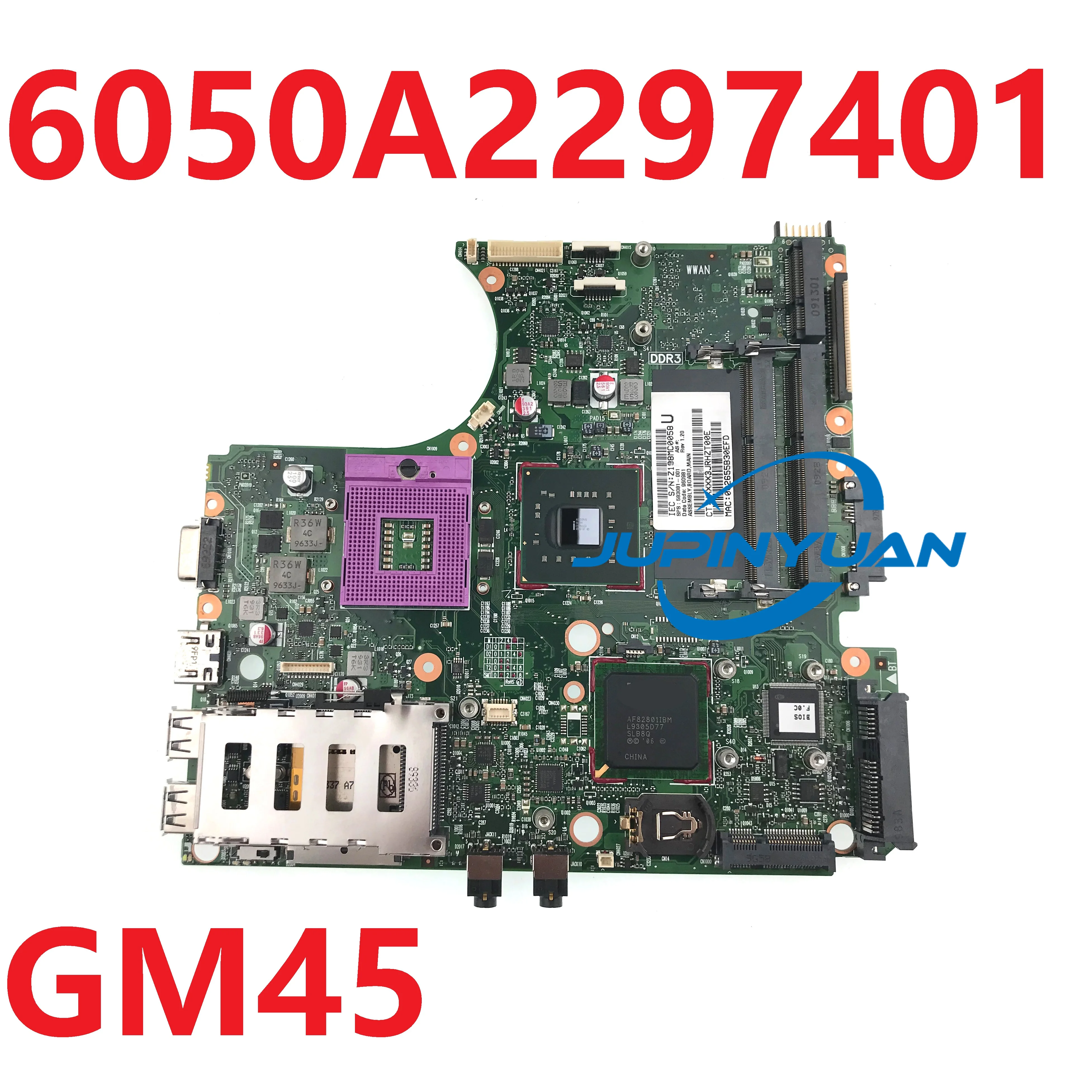 Notebook FoR HP Probook 4410s 4411s 4510s 4710s Laptop Motherboard 583079-001 Mainboard 583081-001 6050A2297401 GM45 DDR3